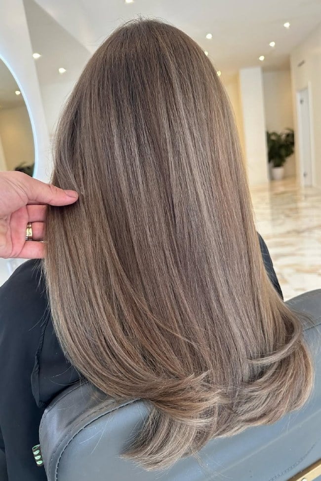 Taupe Mushroom Brown, Muted Cool Tone — Cool Brown Hair