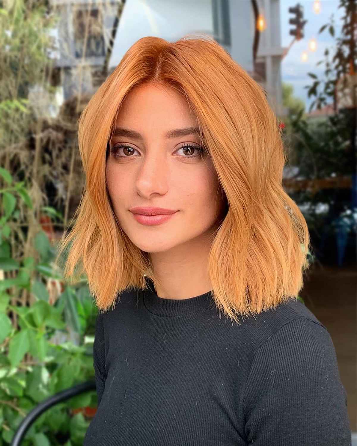 Chin Length Bob Warm Copper Shade Chin Length Bob Warm Copper Shade — Copper Hair