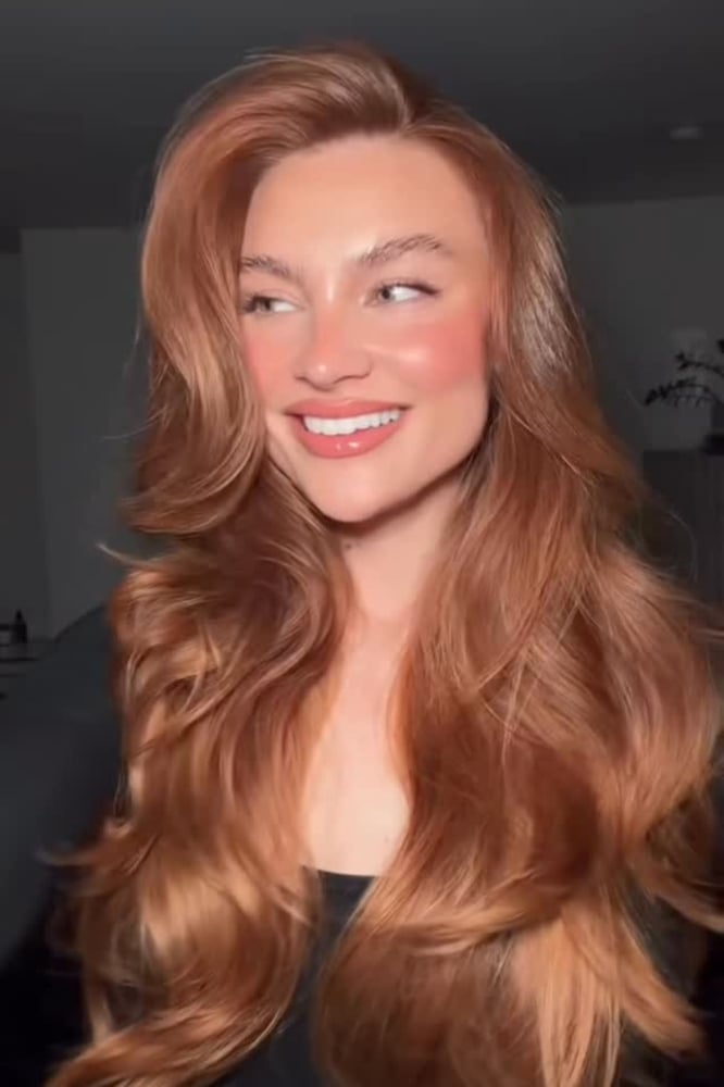 Rich Copper With Lighter Highlights Blowout Rich Copper With Lighter Highlights Blowout — Copper Hair