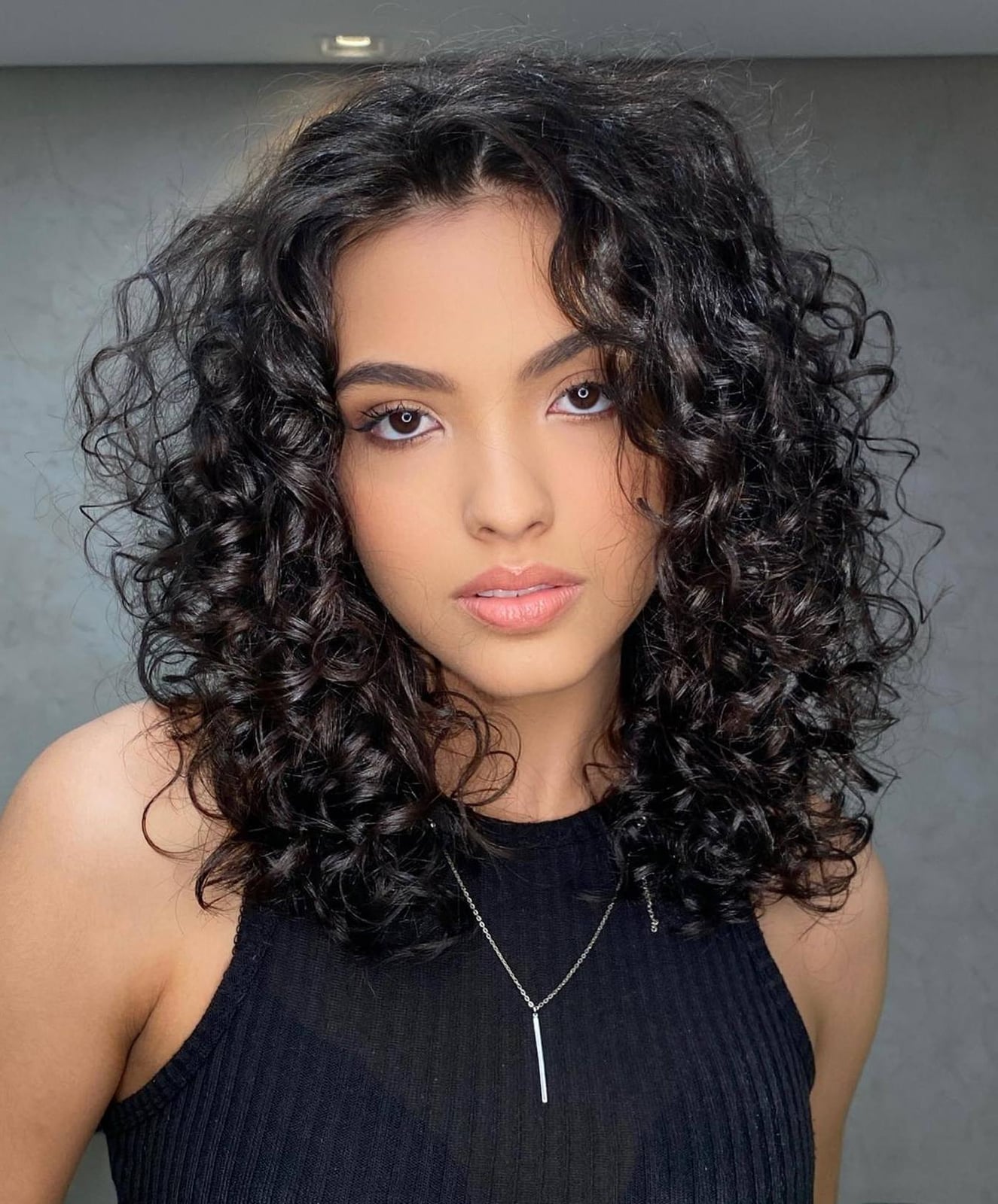 Shoulder Length Lob With Subtle Layers Shoulder Length Lob With Subtle Layers — Curly Haircuts