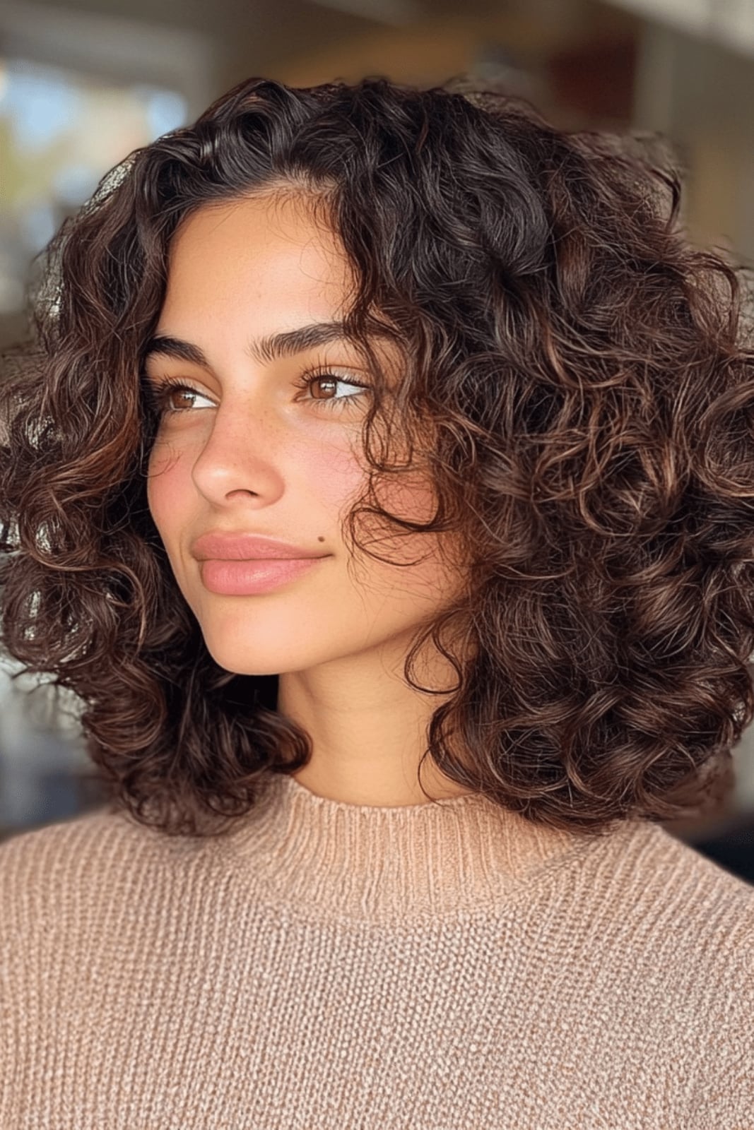 Short Layered Cut With Defined Curls Short Layered Cut With Defined Curls — Curly Haircuts