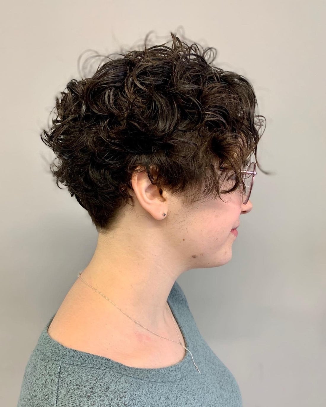 Air-Dried Dark Brown Curly Pixie Air-Dried Dark Brown Curly Pixie