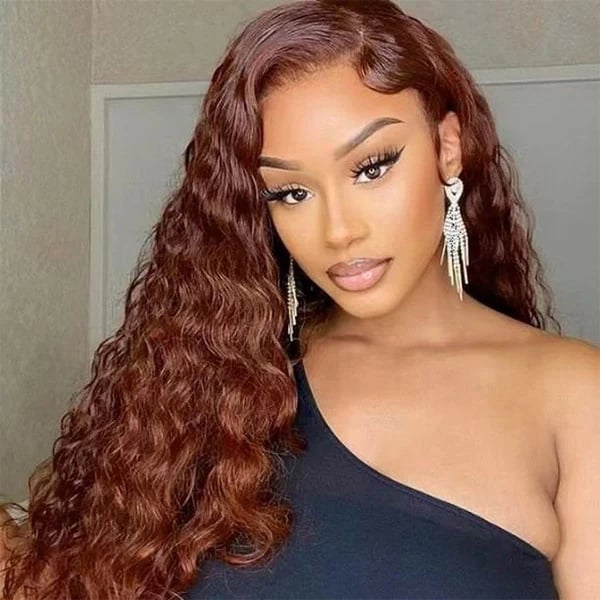Mid-Back Long Layers Dark Auburn With Red Undertones — Dark Auburn Hair