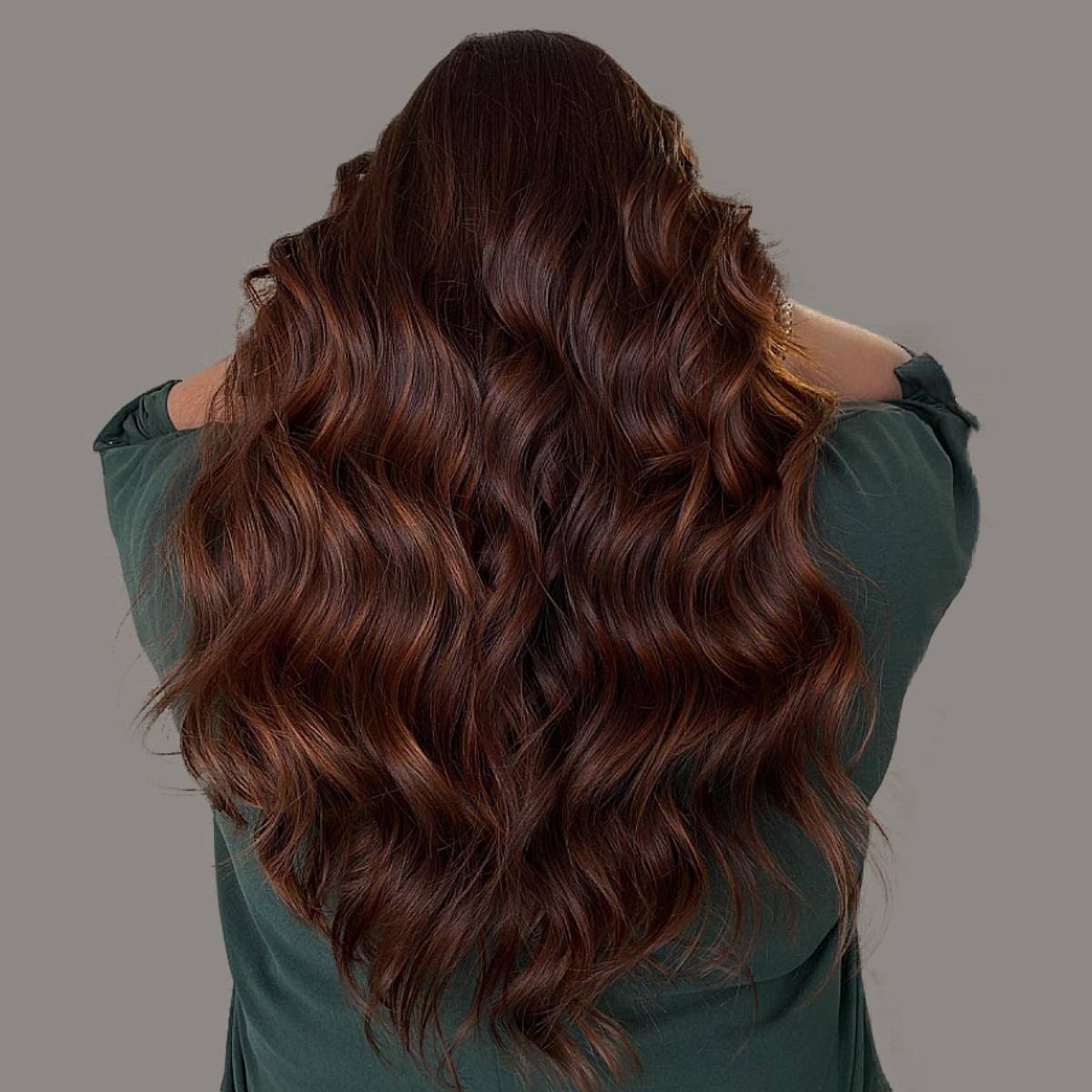 Mid-Back Layers Dark Brown With Deep Auburn Highlights — Dark Auburn Hair