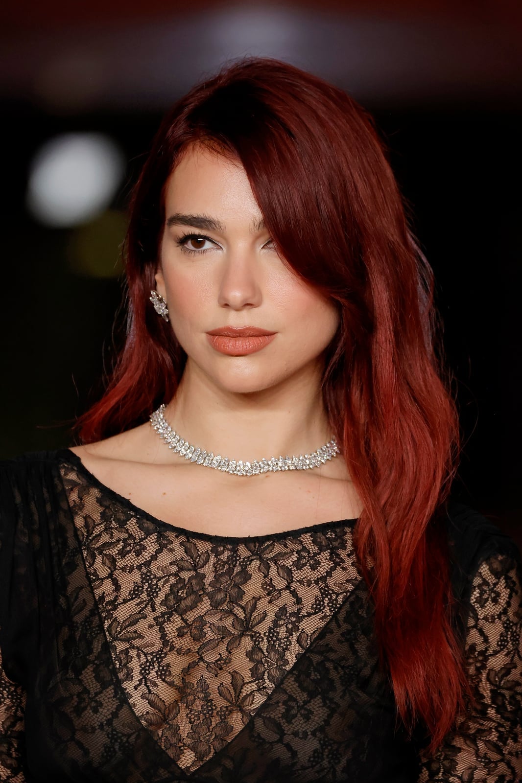 Collarbone Dark Red With Subtle Highlights — Dark Red Hair