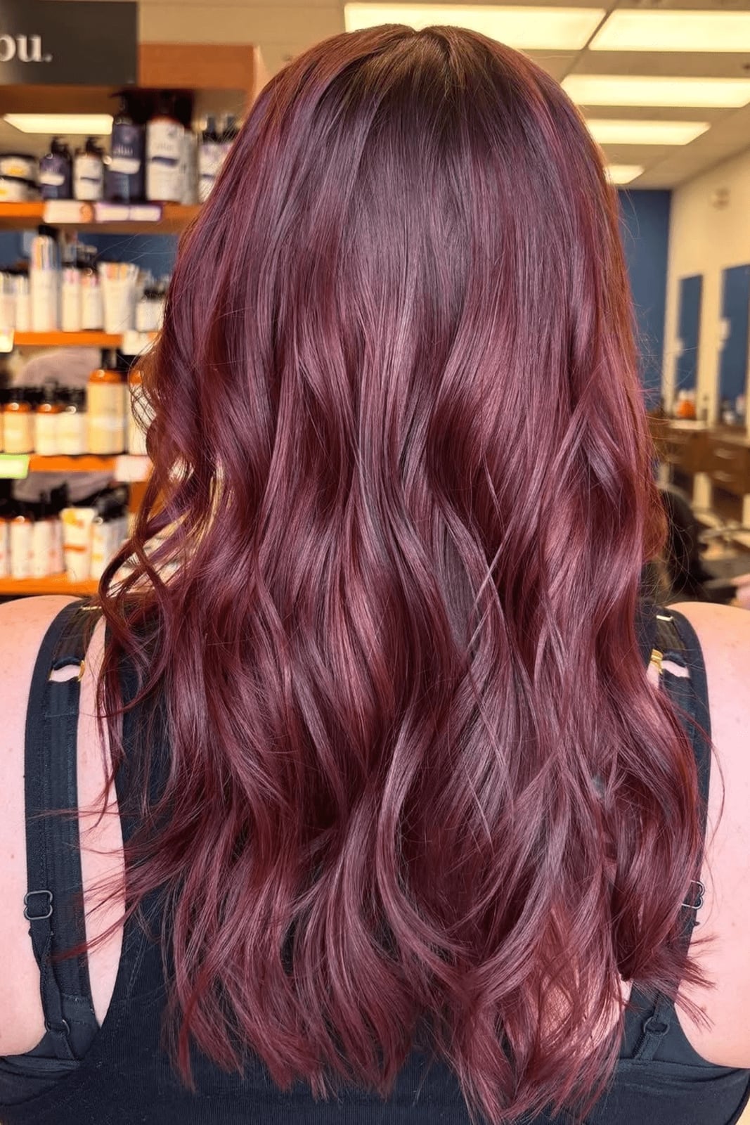 Mid-Back Dark Auburn With Subtle Tones — Dark Red Hair
