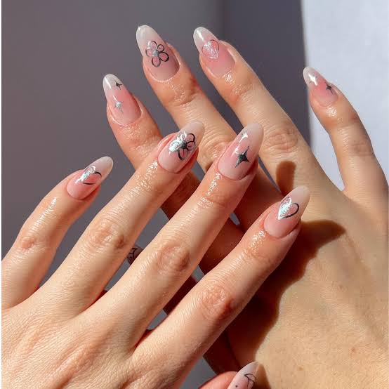 Long Stiletto Pink Glitter Ombre Nails Long Stiletto Pink Glitter Ombre Nails — Date Night Nails