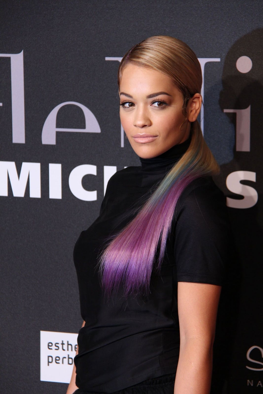 Blonde Ponytail With Purple And Blue Dip Dye — Dip Dye Hair