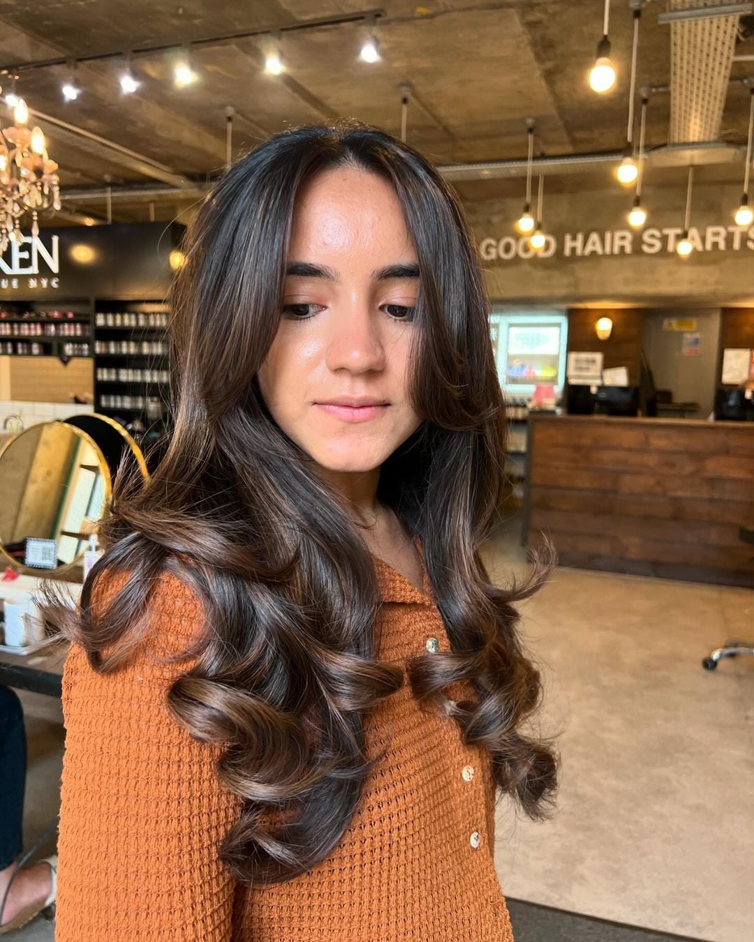 Collarbone Espresso With Balayage Highlights — Espresso Hair