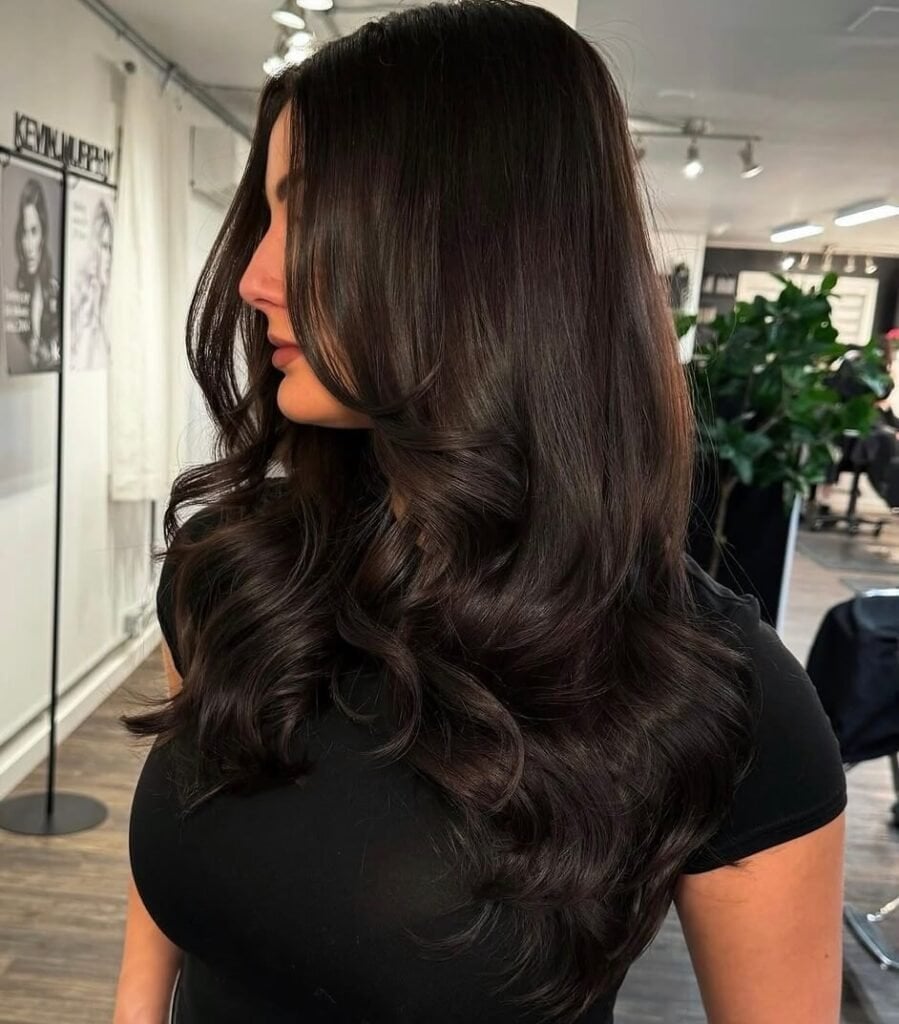 Collarbone Espresso With Red Undertones — Espresso Hair