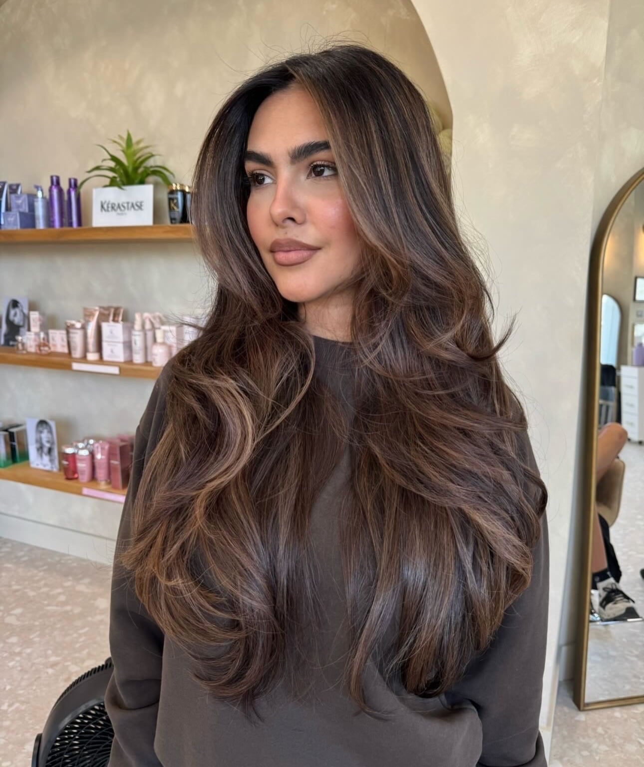 Mid-Back Espresso With Caramel Dimension — Espresso Hair