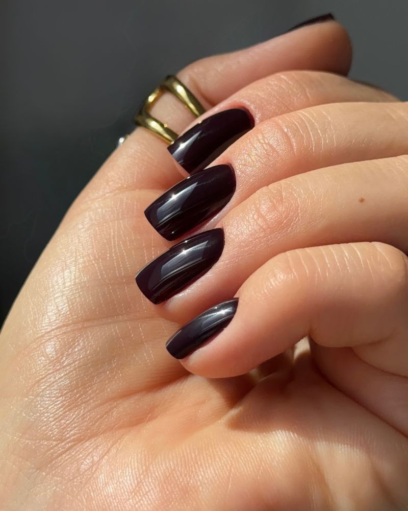 Deep Espresso Brown Short Square Nails Deep Espresso Brown Short Square Nails — Espresso Nails