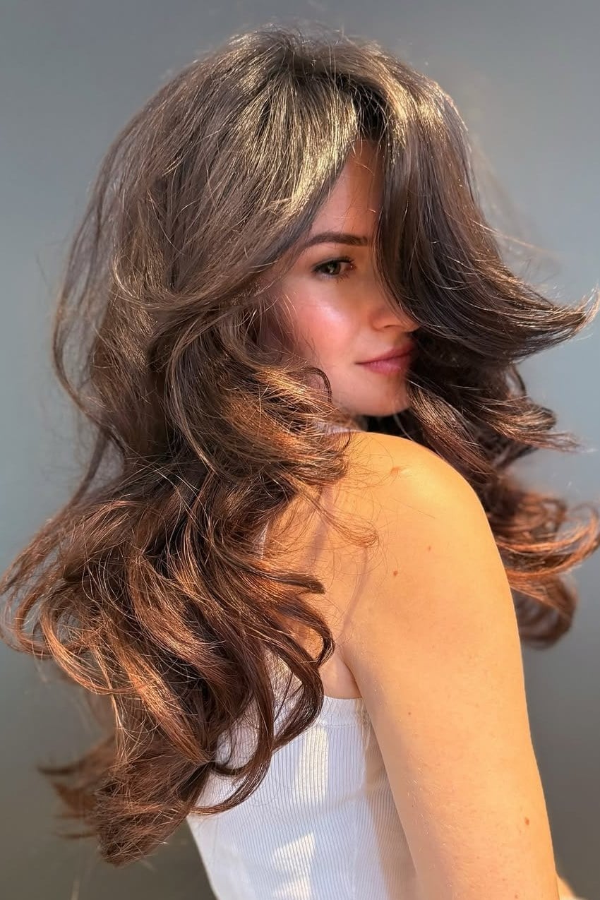 Mid-Back Chocolate Brown With Copper Undertones Mid-Back Chocolate Brown With Copper Undertones — Expensive Brunette