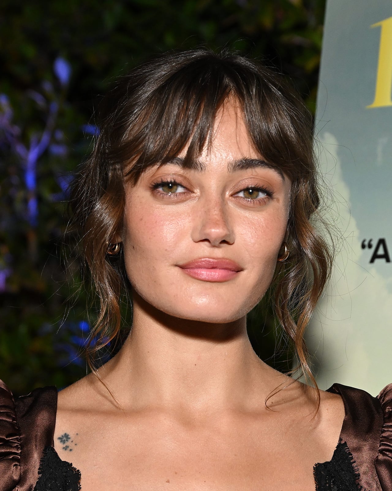 Collarbone Dark Brown With Curtain Bangs — Face Framing Bangs