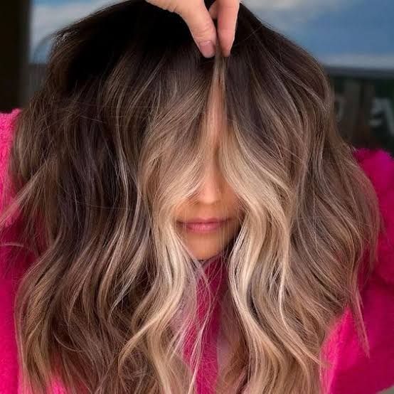 Mid-Back Dark Brown With Ash Blonde Face Framing — Face Framing Highlights