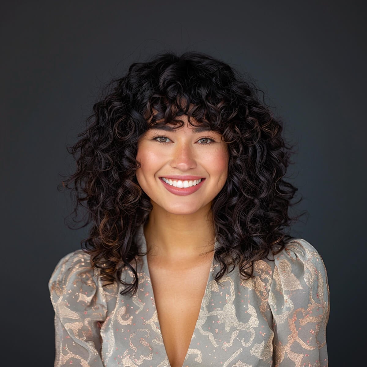 Collarbone Dark Brown With Curly Face Framing Collarbone Dark Brown With Curly Face Framing — Face Framing Layers