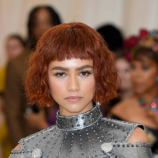 Auburn Bob With Textured Heavy Bangs Auburn Bob With Textured Heavy Bangs — French Bob
