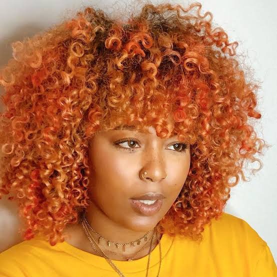 Shoulder Length Vibrant Ginger Orange With Highlights Shoulder Length Vibrant Ginger Orange With Highlights — Ginger Hair