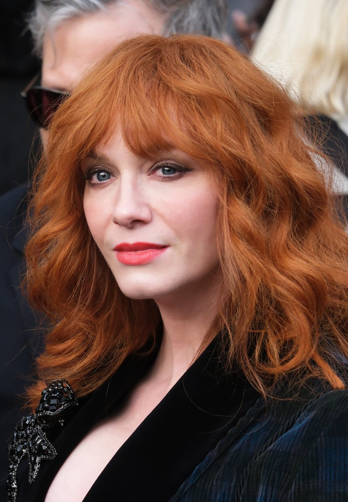 Collarbone Length Rich Ginger With Curtain Bangs Collarbone Length Rich Ginger With Curtain Bangs — Ginger Hair