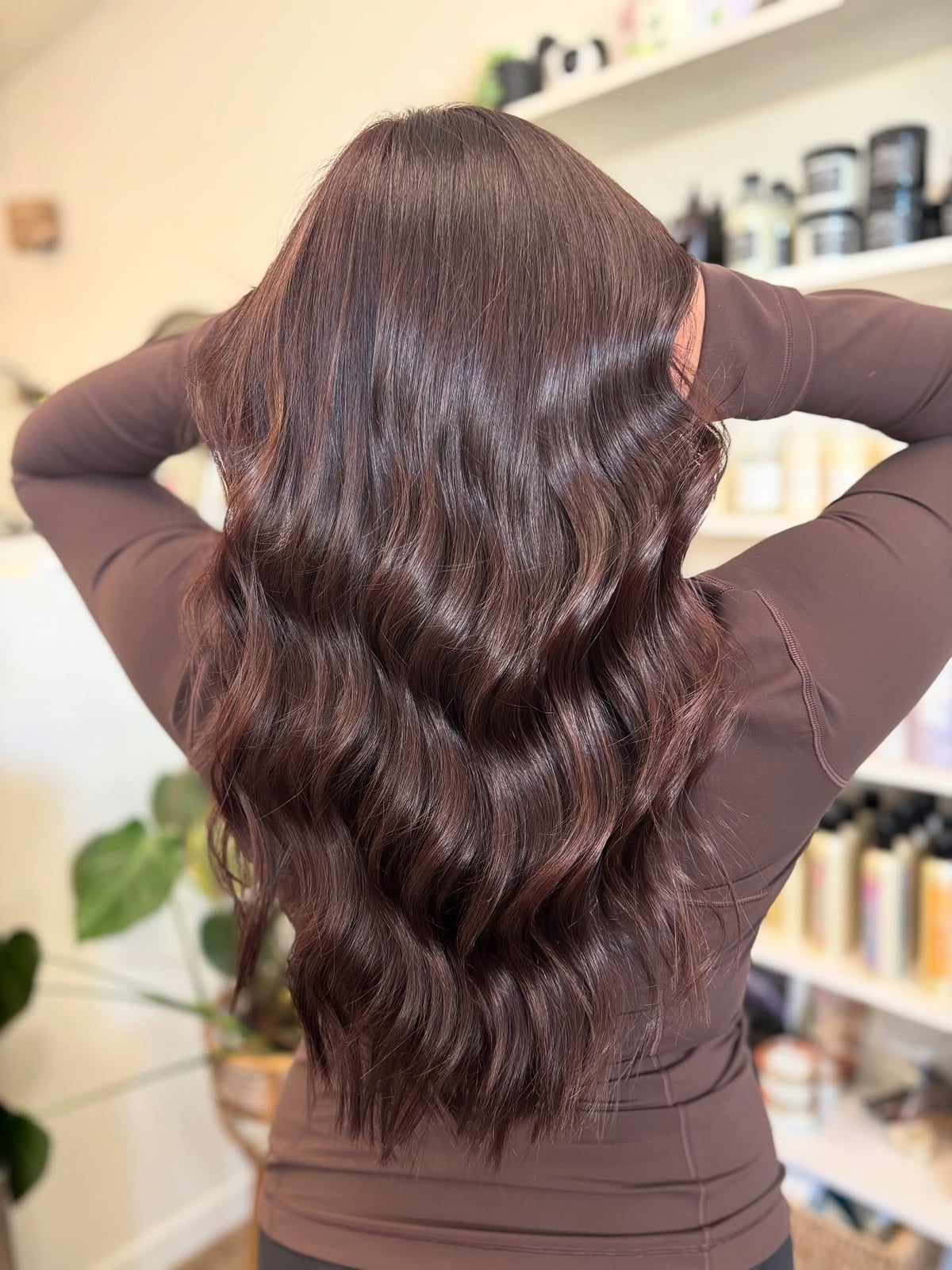 Rich Dark Brown With Red Undertones Rich Dark Brown With Red Undertones — Glossy Brunette