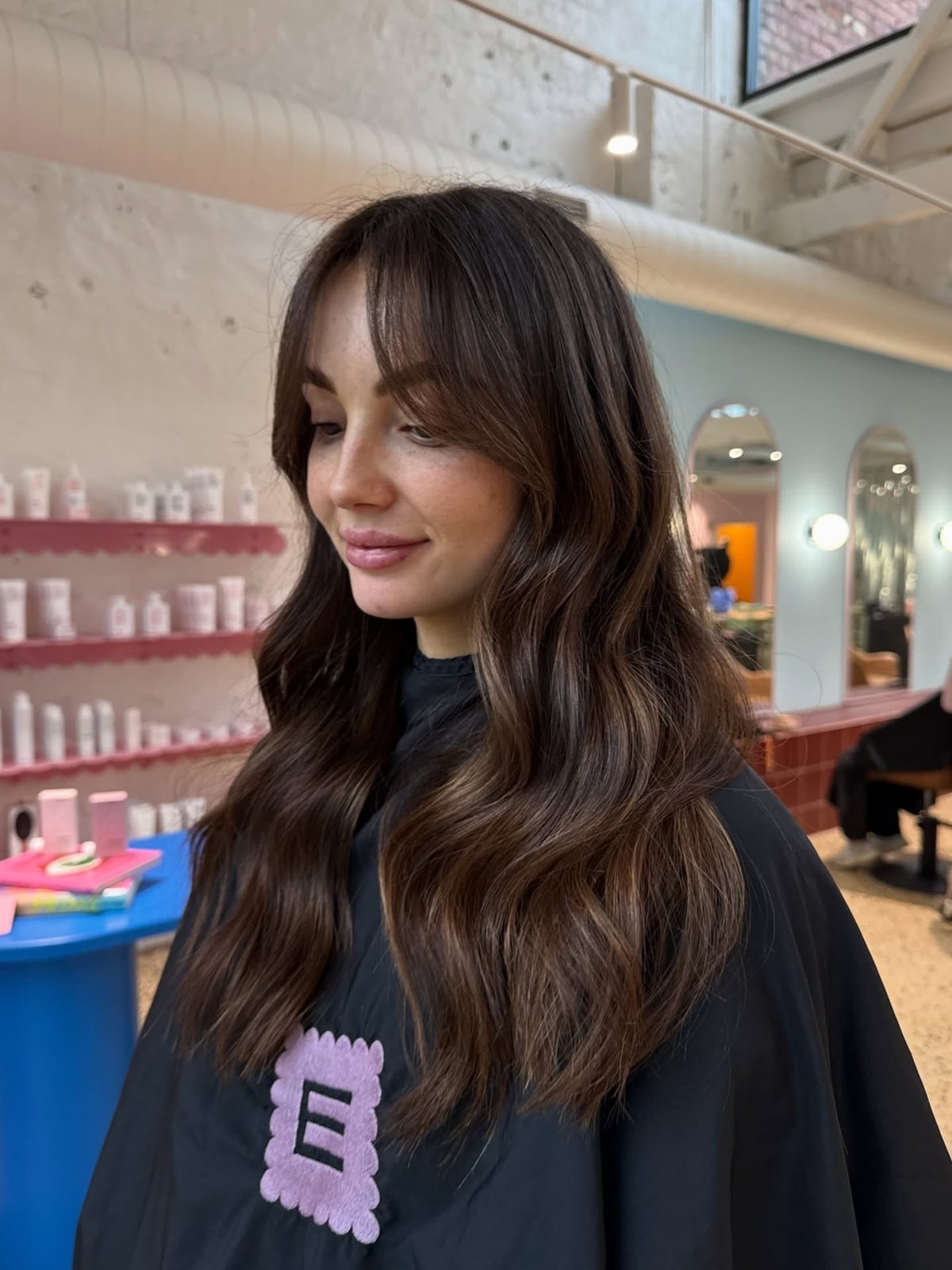 Medium Brown With Wispy Bangs Medium Brown With Wispy Bangs — Glossy Brunette