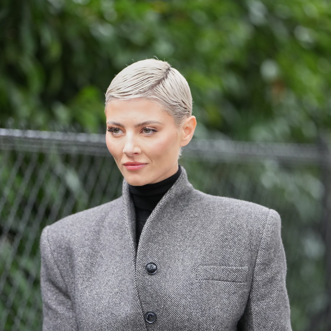 Platinum Blonde Gray Pixie Wet Look Platinum Blonde Gray Pixie Wet Look