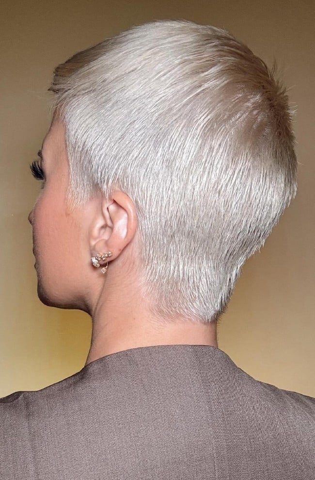 Air-Dried Gray Pixie With Textured Layers Air-Dried Gray Pixie With Textured Layers