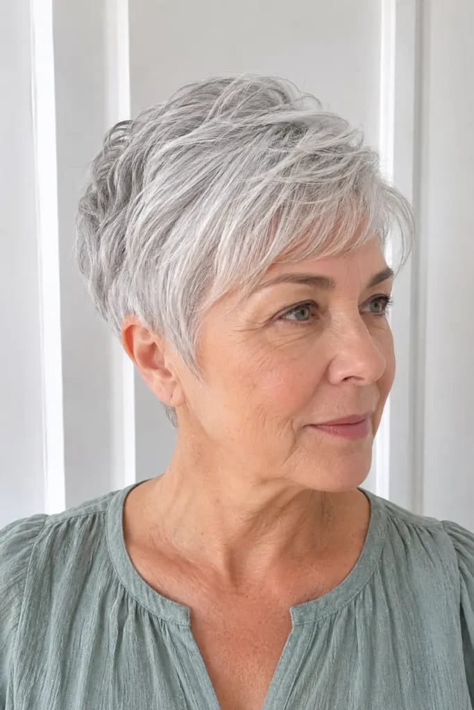 Light Gray Layered Pixie Light Gray Layered Pixie — Gray Pixie
