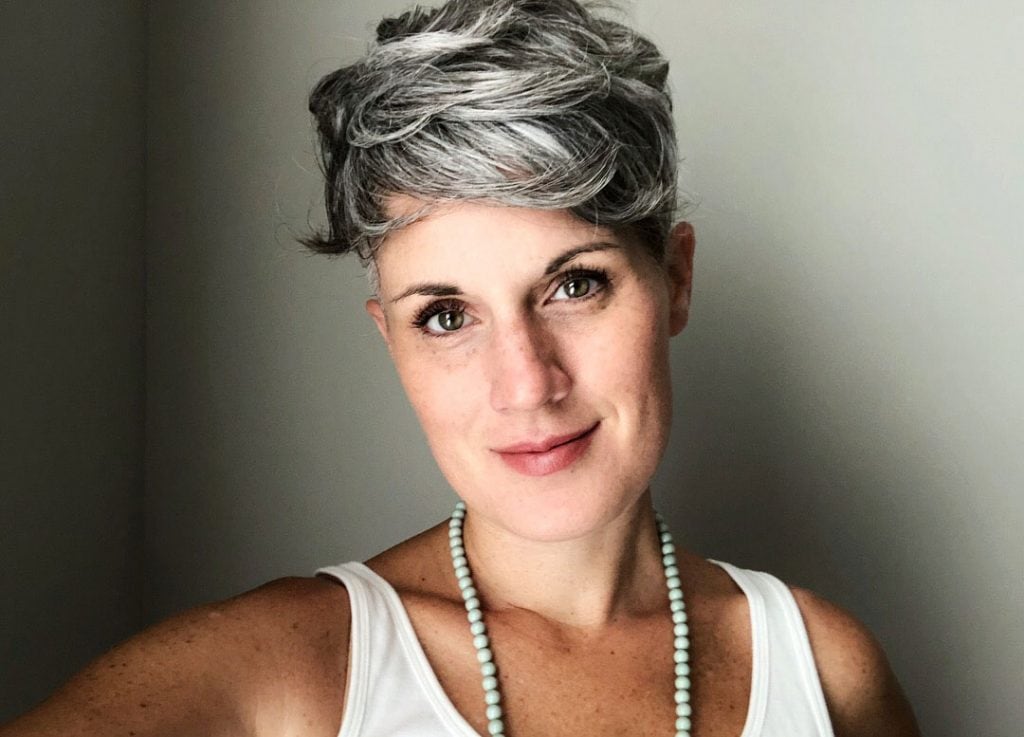 Voluminous Gray Pixie With Silver Highlights Voluminous Gray Pixie With Silver Highlights