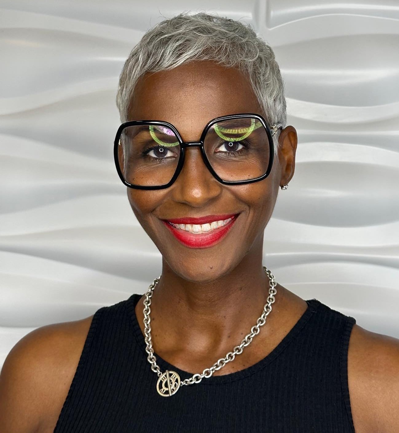 Textured Gray Pixie With Volume Textured Gray Pixie With Volume