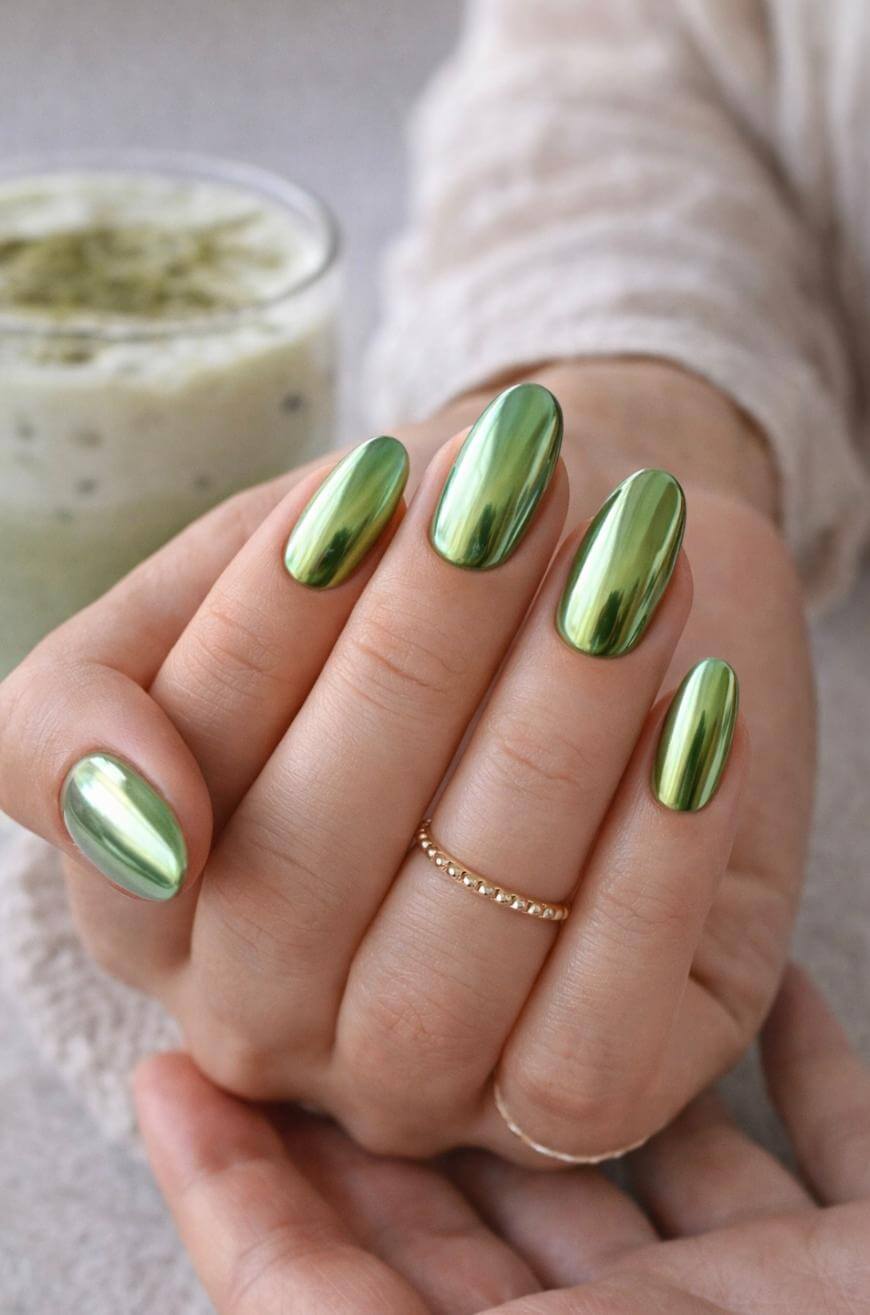 20+ Matcha Nail Ideas for a Fresh Green Manicure