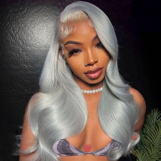 Mid-Back Ash Blonde With Dark Roots — Hair Color for Black Women