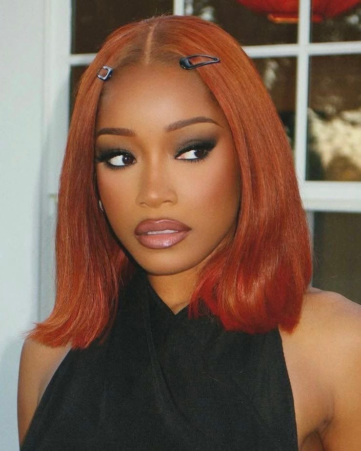 Collarbone Wavy Bob In Vibrant Copper — Hair Color for Black Women