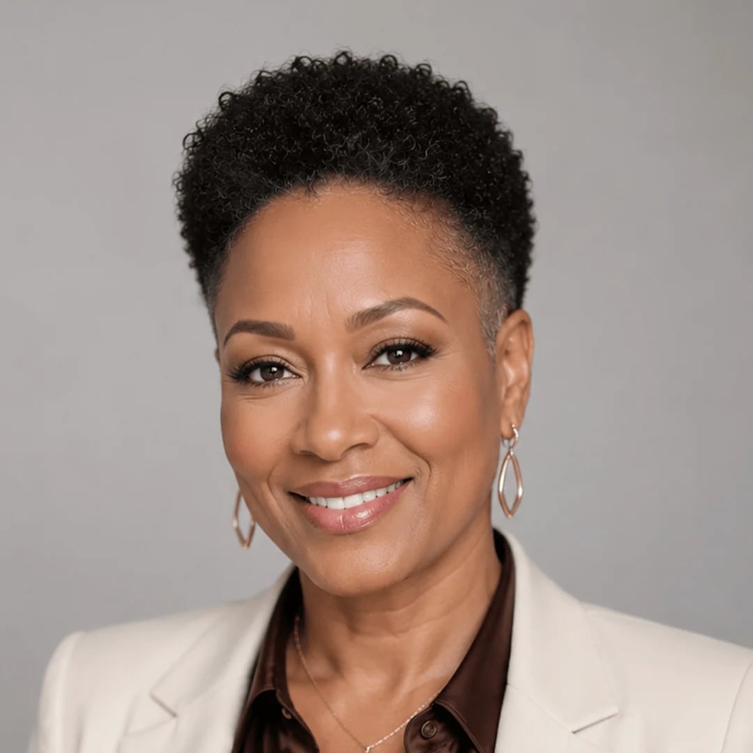 Short Undercut With Gray Highlights — Hair Color for Black Women