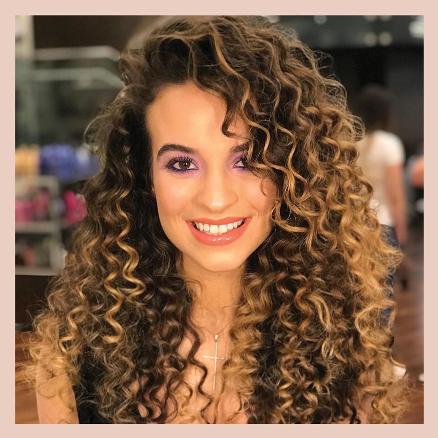 Medium Brown With Subtle Caramel Highlights Medium Brown With Subtle Caramel Highlights — Hair Color for Curly Hair
