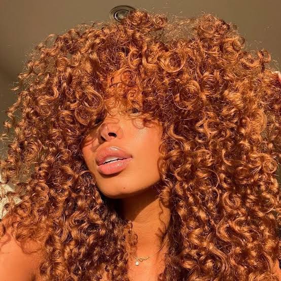 Vibrant Copper Mid-Back Length Curls Vibrant Copper Mid-Back Length Curls — Hair Color for Curly Hair