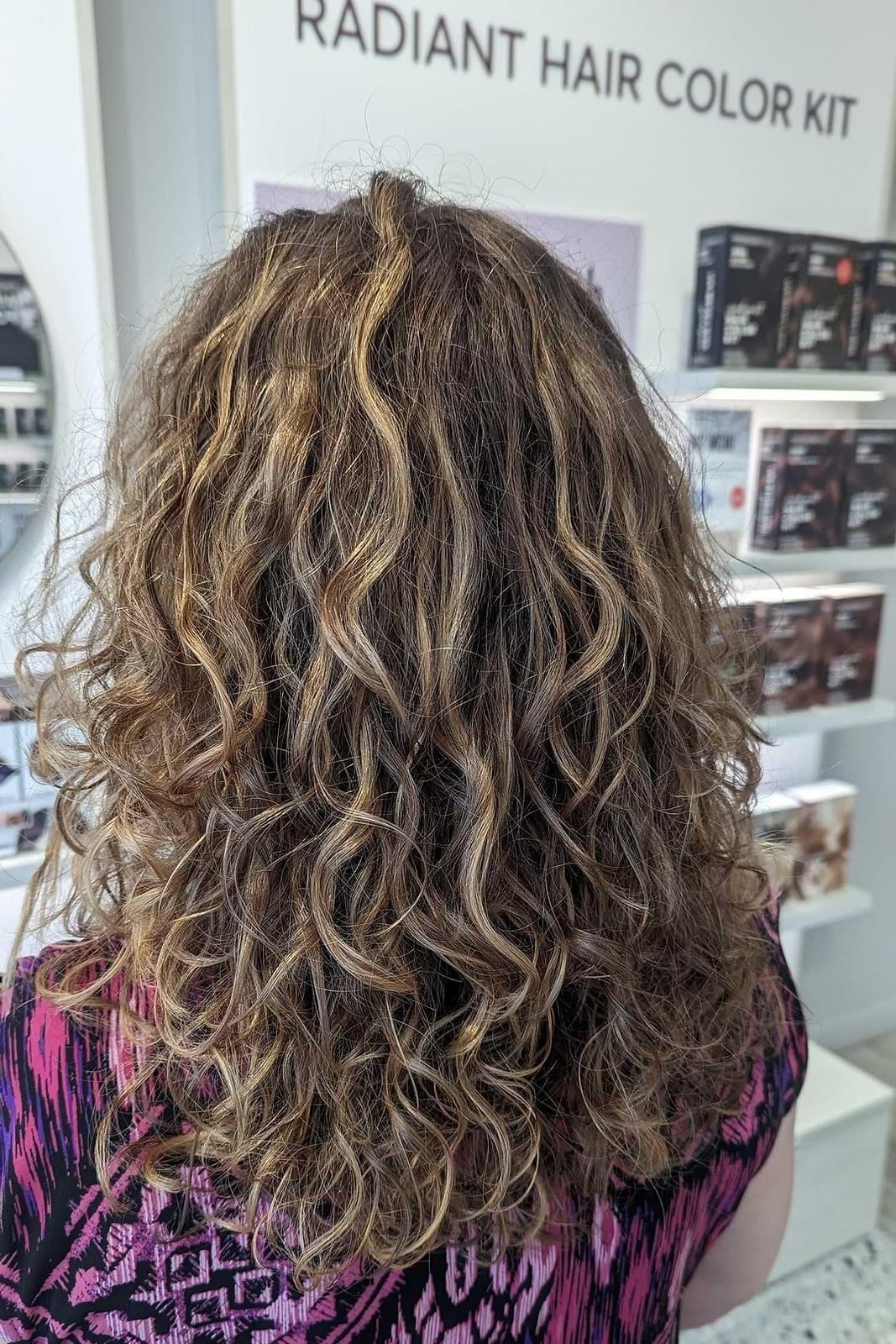 Mid-Back Balayage On Dark Curly Hair Mid-Back Balayage On Dark Curly Hair — Hair Color for Curly Hair