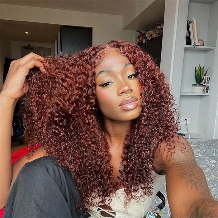 Mid-back Auburn Balayage Mid-back Auburn Balayage — Hair Color for Dark Skin