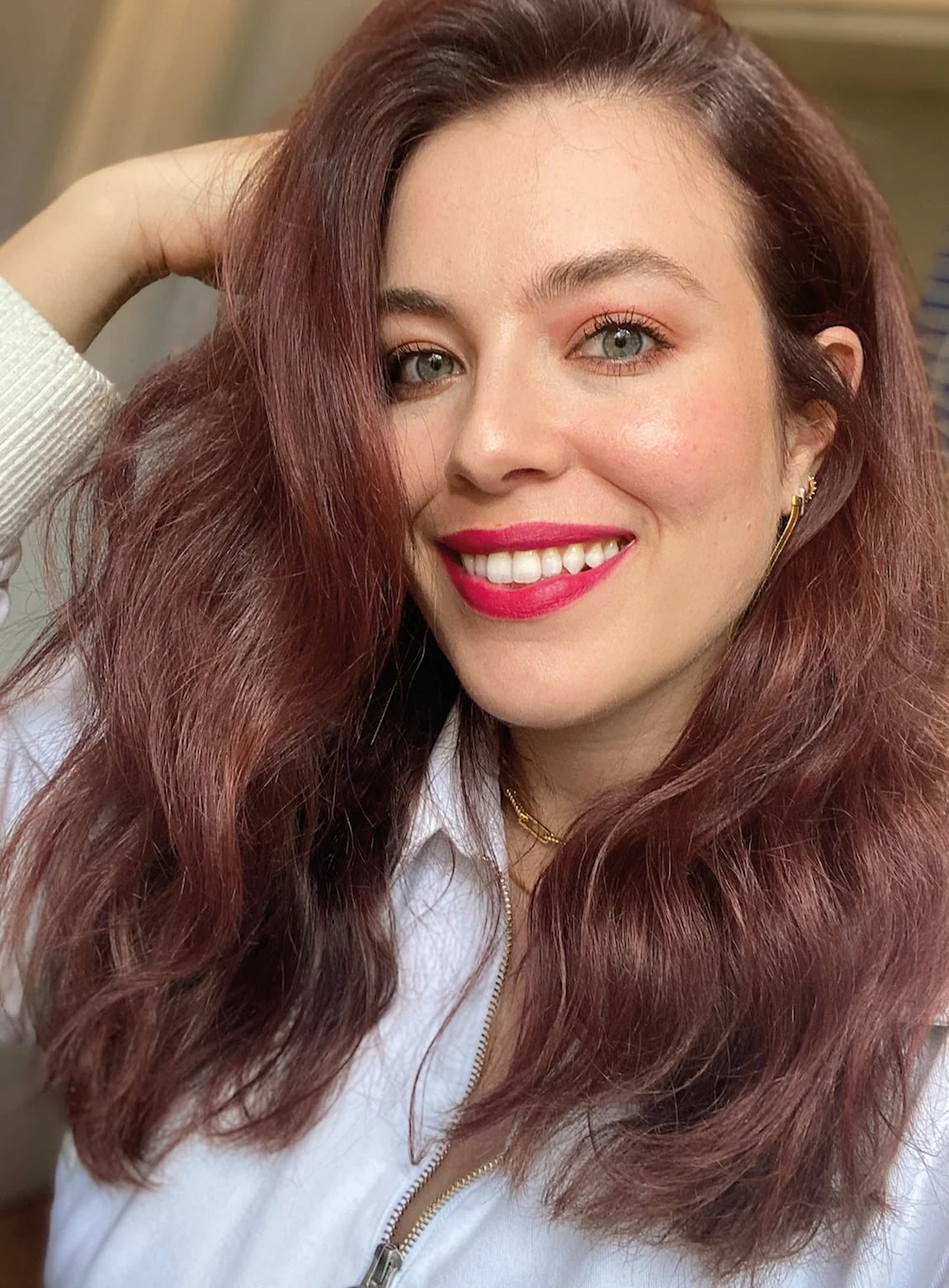 Medium Brown With Rose Gold Tones — Hair Color for Hazel Eyes