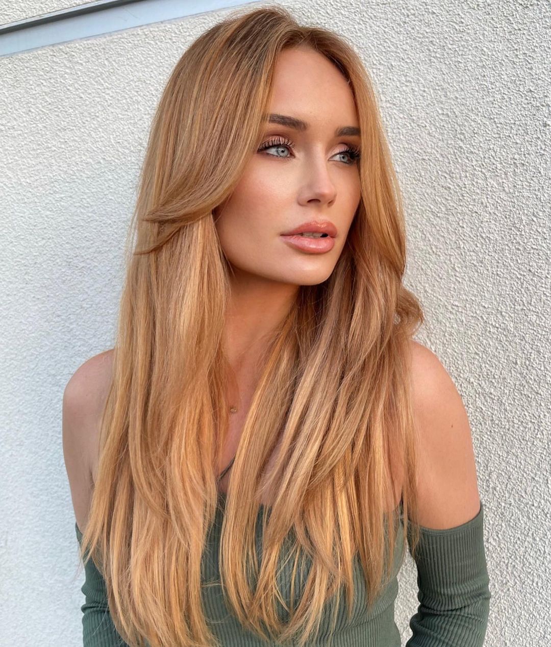 Mid-Back Copper Blonde With Face-Framing Layers — Hair Color for Long Hair