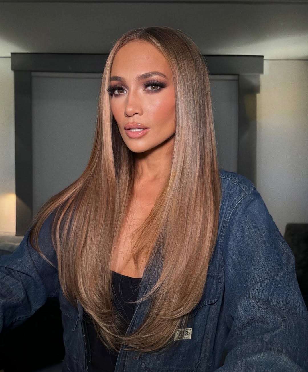 Mid-Back Ash Blonde With Curtain Bangs, Parted In The Middle — Hair Color for Long Hair