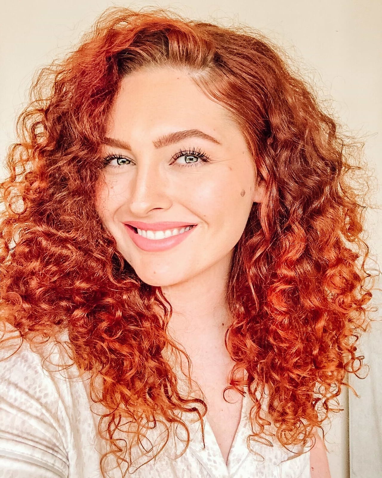 Vibrant Copper Red With Lighter Highlights — Hair Color for Olive Skin
