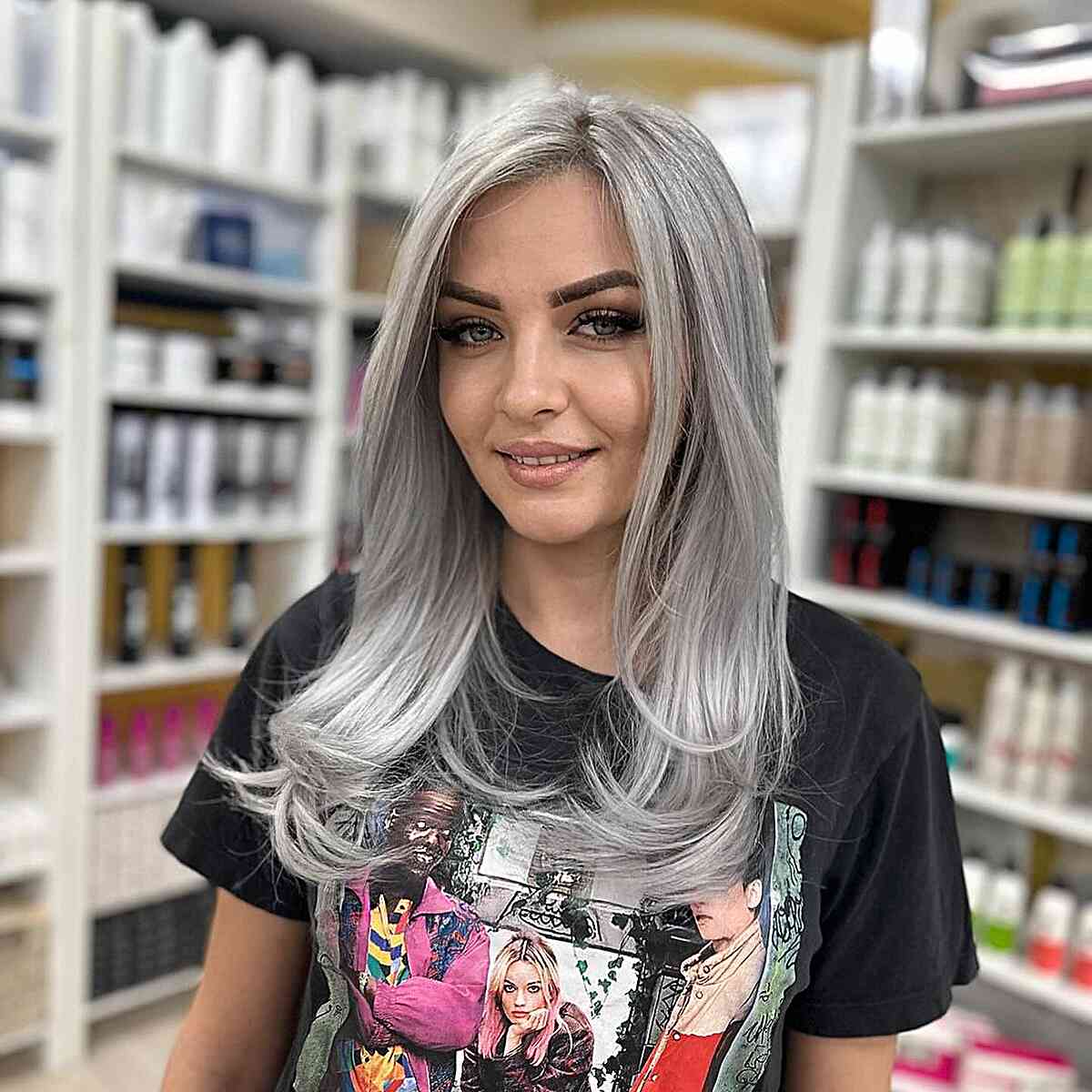 Light Ash Blonde Collarbone Layers With Highlights — Hair Color for Pale Skin