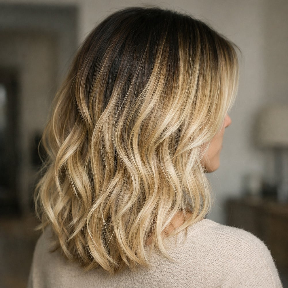 Shoulder Length Bob With Ash Blonde Root Shadow Shoulder Length Bob With Ash Blonde Root Shadow — Hair Color for Women Over 50