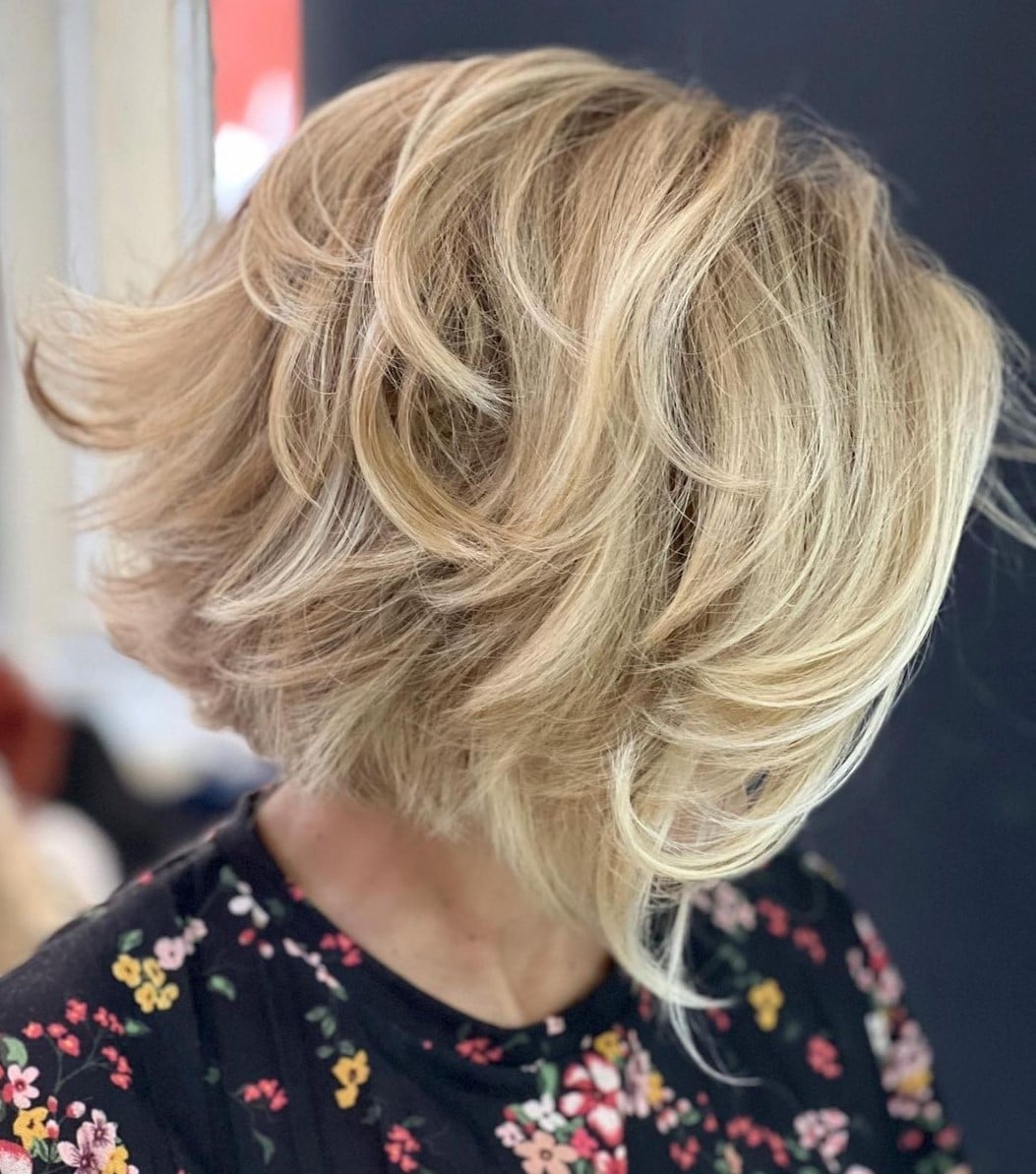 Collarbone Layered Bob Ash Blonde With Highlights Collarbone Layered Bob Ash Blonde With Highlights — Hair Color for Women Over 60