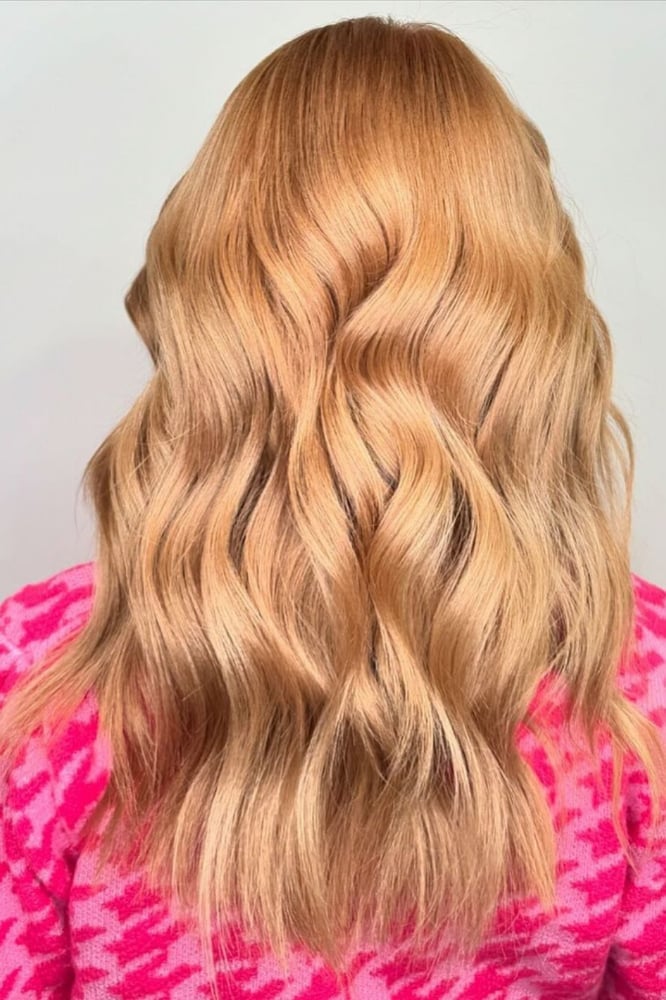 Mid-Back Honey Blonde With Subtle Highlights Mid-Back Honey Blonde With Subtle Highlights — Hair Color for Women Over 60
