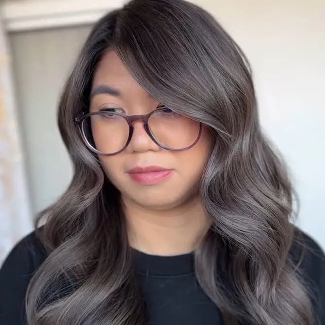 Mid-Back Dark Brown With Balayage Highlights, Layers Mid-Back Dark Brown With Balayage Highlights, Layers — Hair Color Ideas for Dark Hair