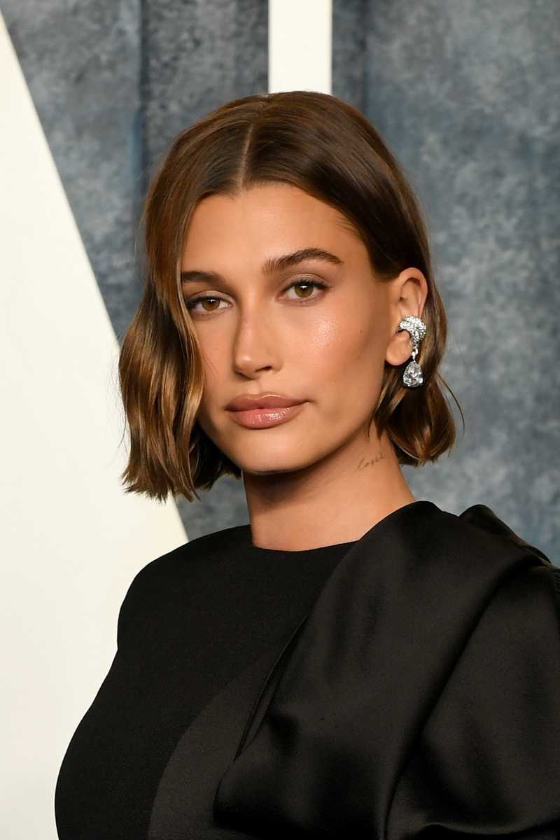 Chin Length Bob With Wavy Bangs — Haircut Trends