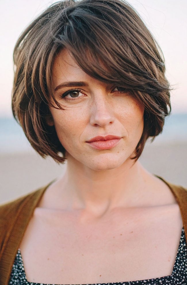 Chin Length Bob With Textured Bangs, Side — Haircut Trends