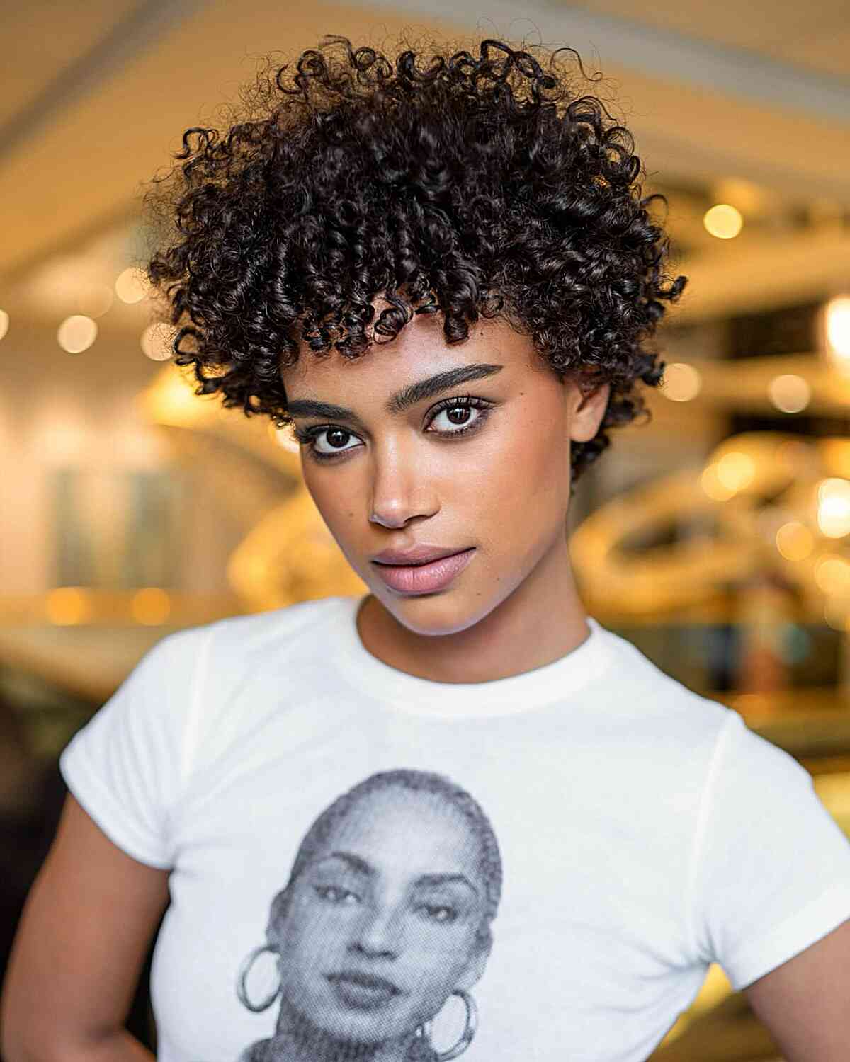 Short Black Pixie With Defined Curls Short Black Pixie With Defined Curls — Haircuts for Curly Hair